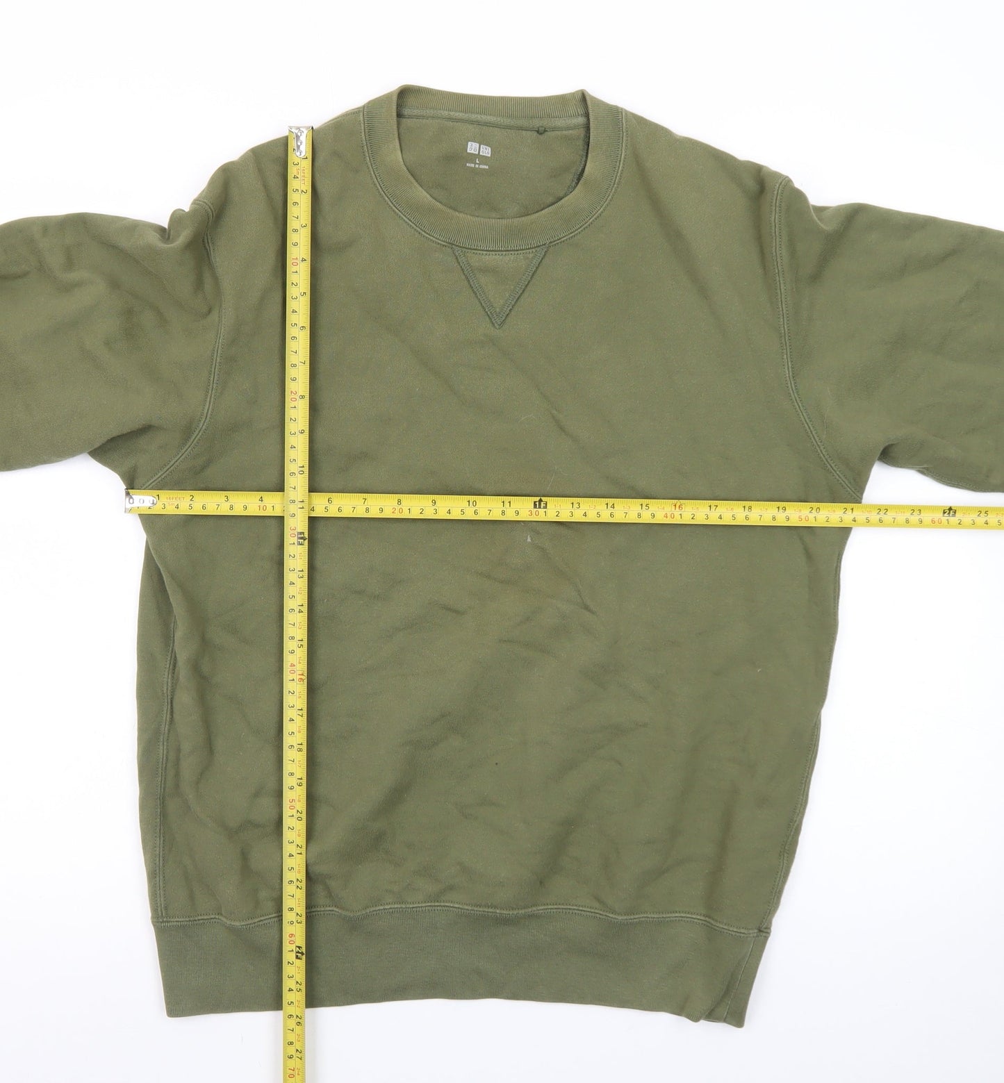 Uniqlo Men’s Green Crew Neck Pullover Sweatshirt Size L