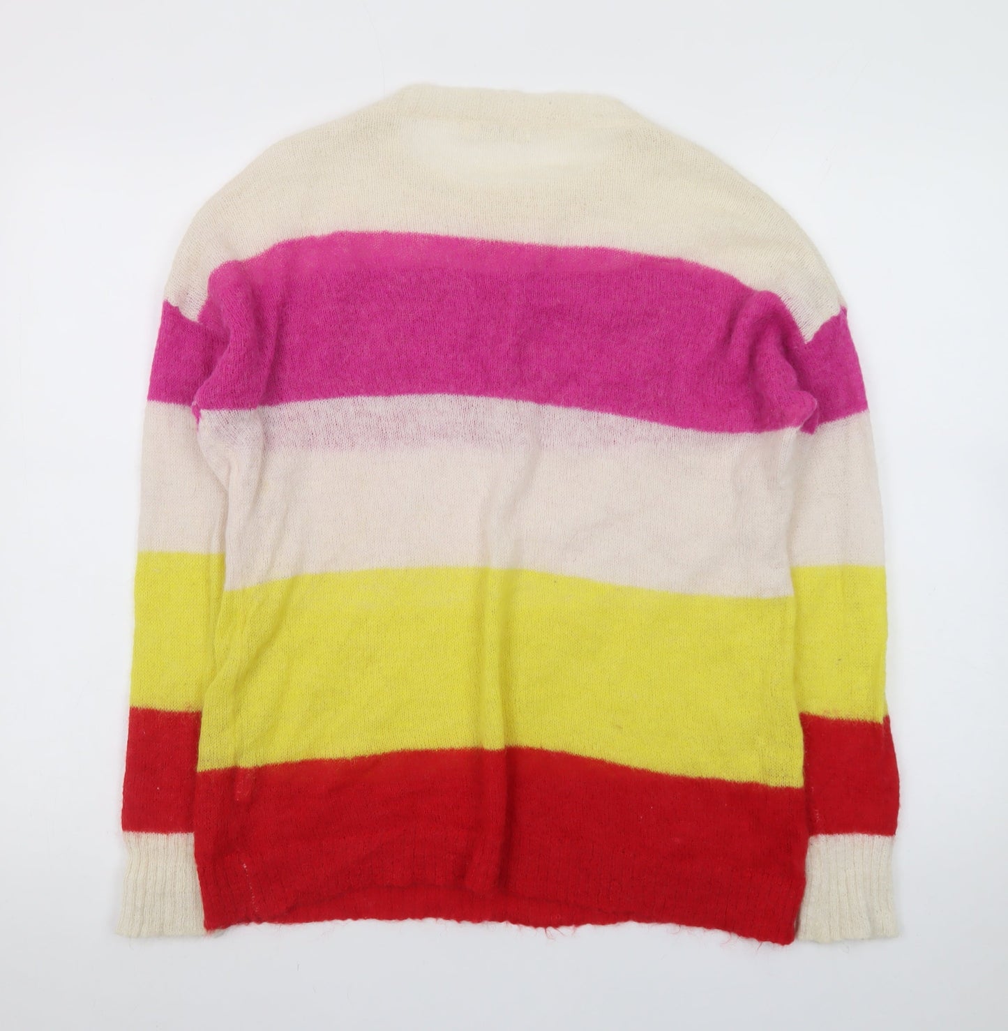 Glamorous Womens Multicoloured Striped Knit Jumper UK 8