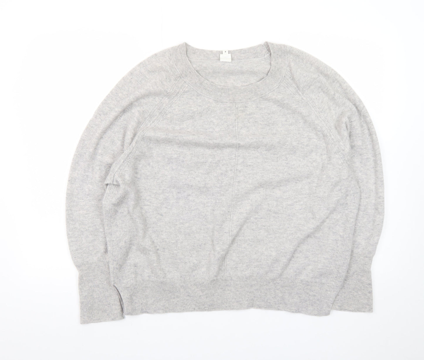 John Lewis Women's Grey Cashmere Pullover Jumper Size 16