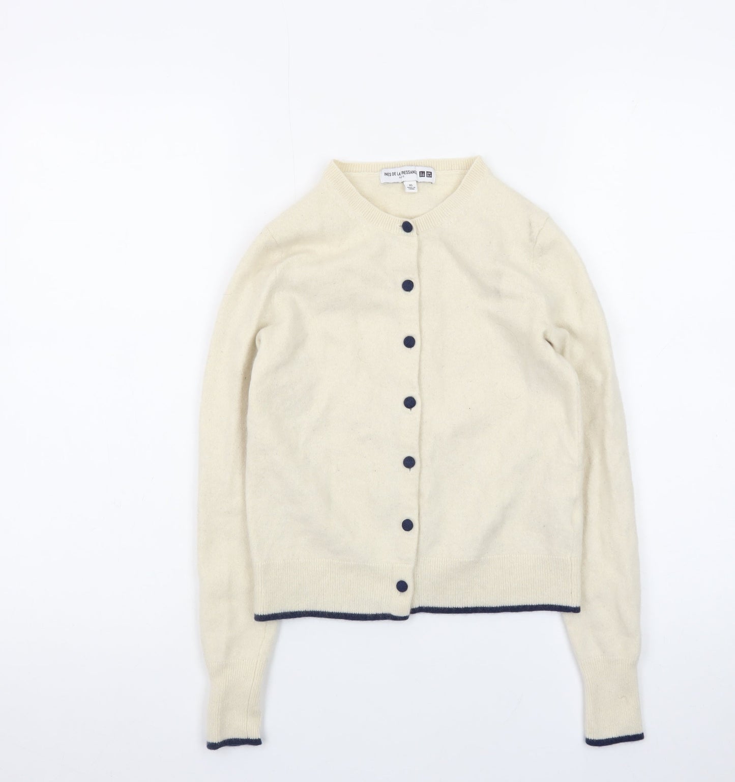 Ines de la Fressange Uniqlo Women’s Ivory XS Wool Cardigan