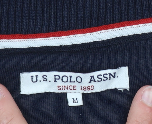 U.S. Polo Assn. Men's Blue Half Zip High Neck Sweatshirt Size M