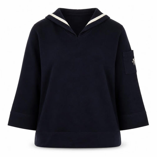 Lauren Ralph Lauren Women's Navy Cotton Pullover Sweatshirt S