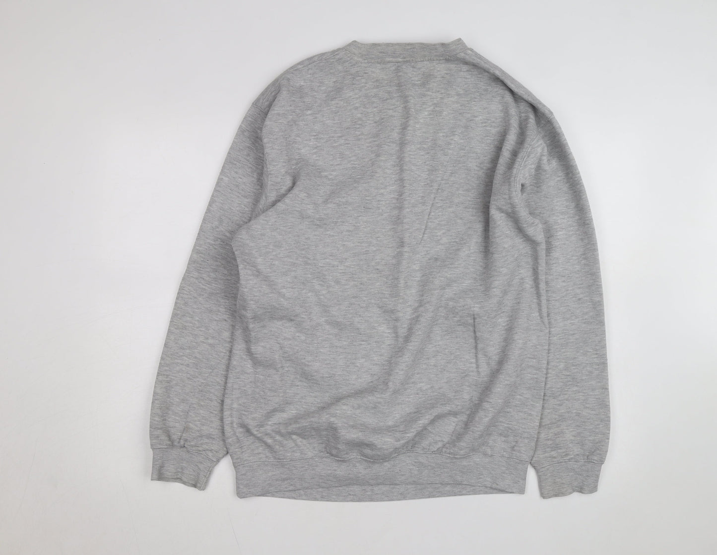EASY Men’s Grey Cotton Blend Pullover Sweatshirt M