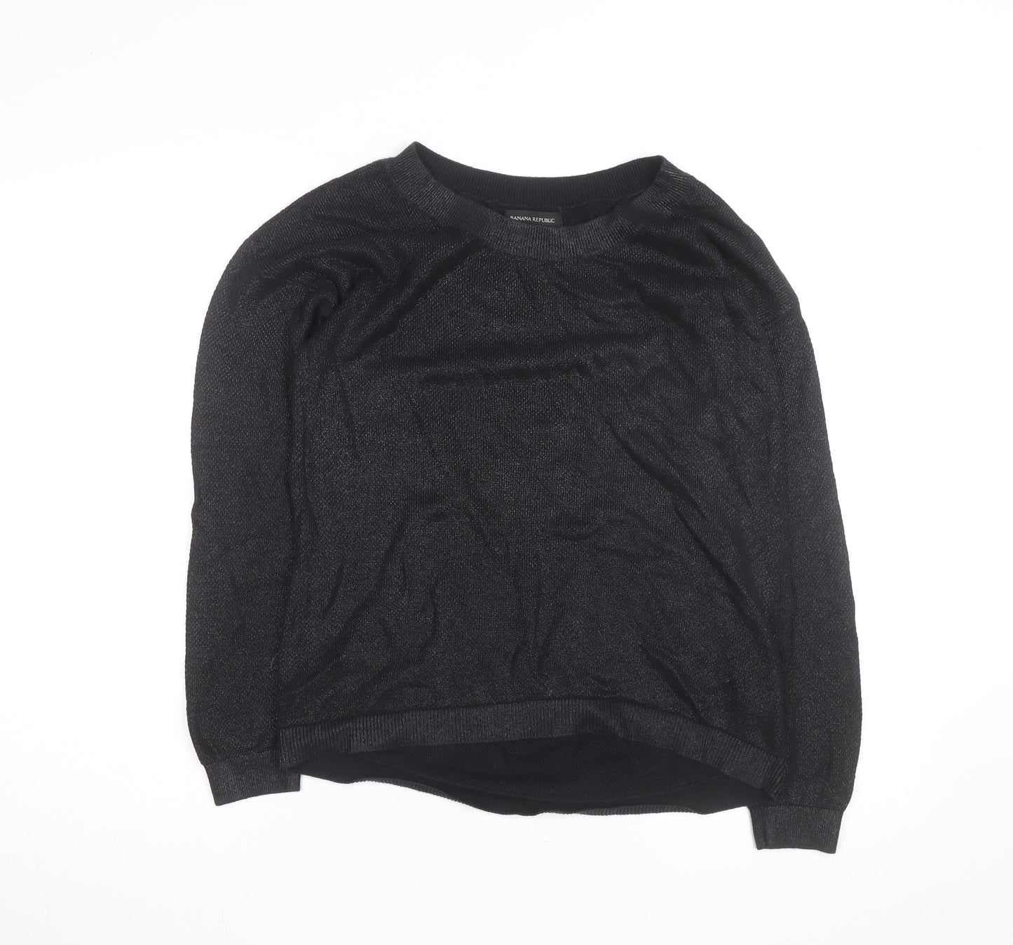 Banana Republic Men's Black Crew Neck Knit Jumper Size S