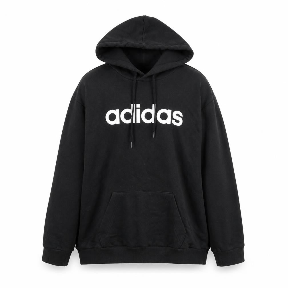 Adidas Women's Black Pullover Hoodie UK 14 Hooded Logo Sweatshirt