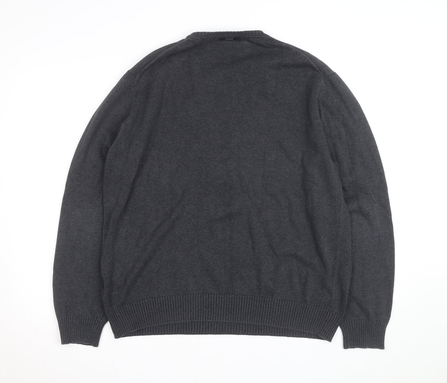 Nautica Men’s Grey Wool Blend Crew Neck Jumper L