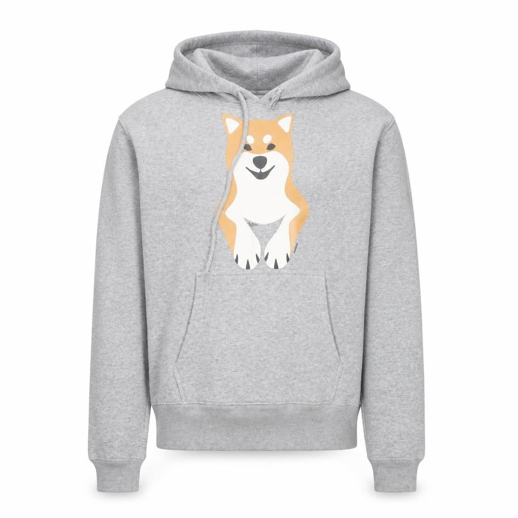 REDBROS Men's Grey Dog Graphic Pullover Hoodie Size S