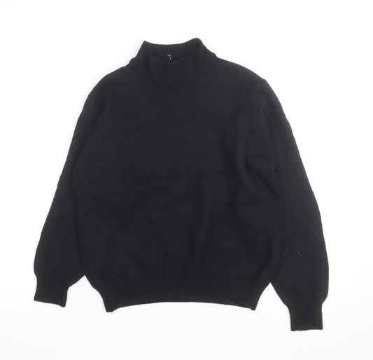 Brandini Women's Black Roll Neck Wool Jumper Size M