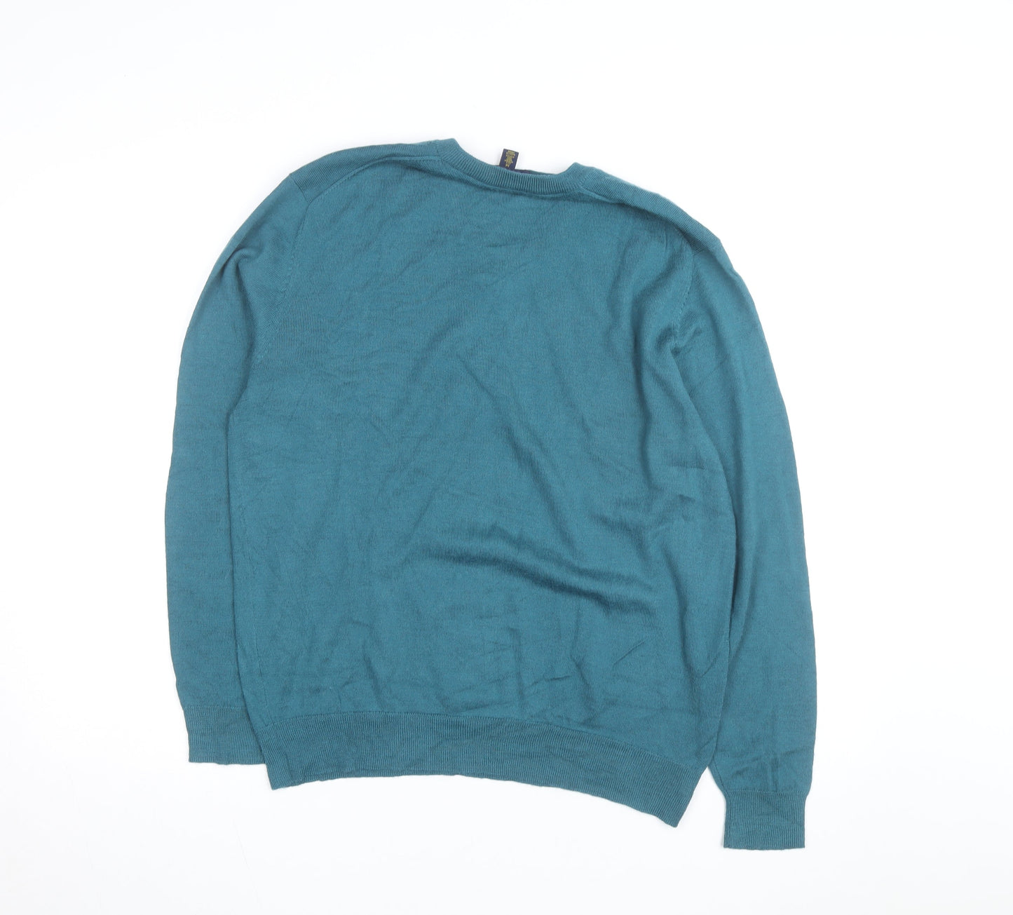 Club Room Men’s Blue V-Neck Pullover Jumper Size M Acrylic Knit