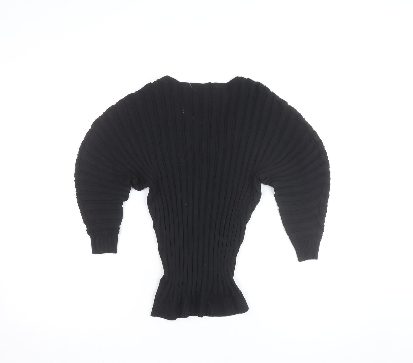 Catherine Malandrino Women's Black V-Neck Dolman Sleeve Knit Jumper S