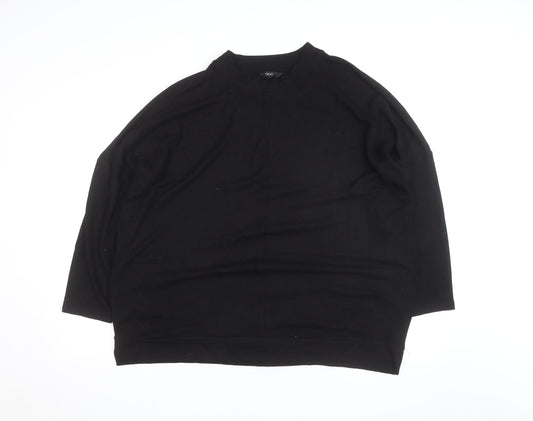 Next Men's Black XL Crew Neck Cotton Knit Pullover Jumper