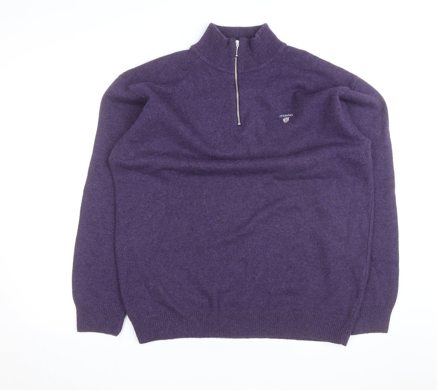 Otago Rugby Men’s Purple Wool 1/2 Zip Jumper XL High Neck
