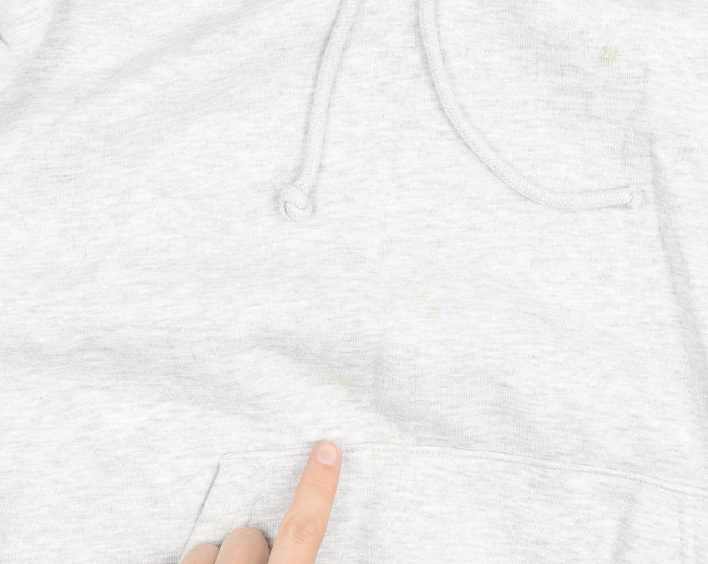 Weekday Men's Grey Pullover Hoodie Size M Fleece Cotton Blend