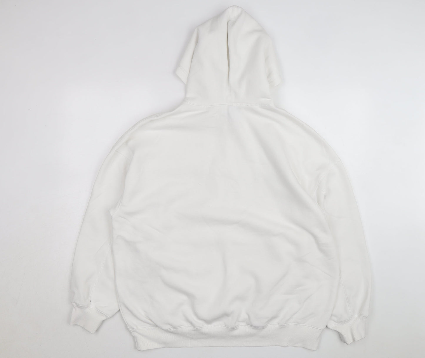 H&M Divided Men's White Boston Pullover Hoodie Size M