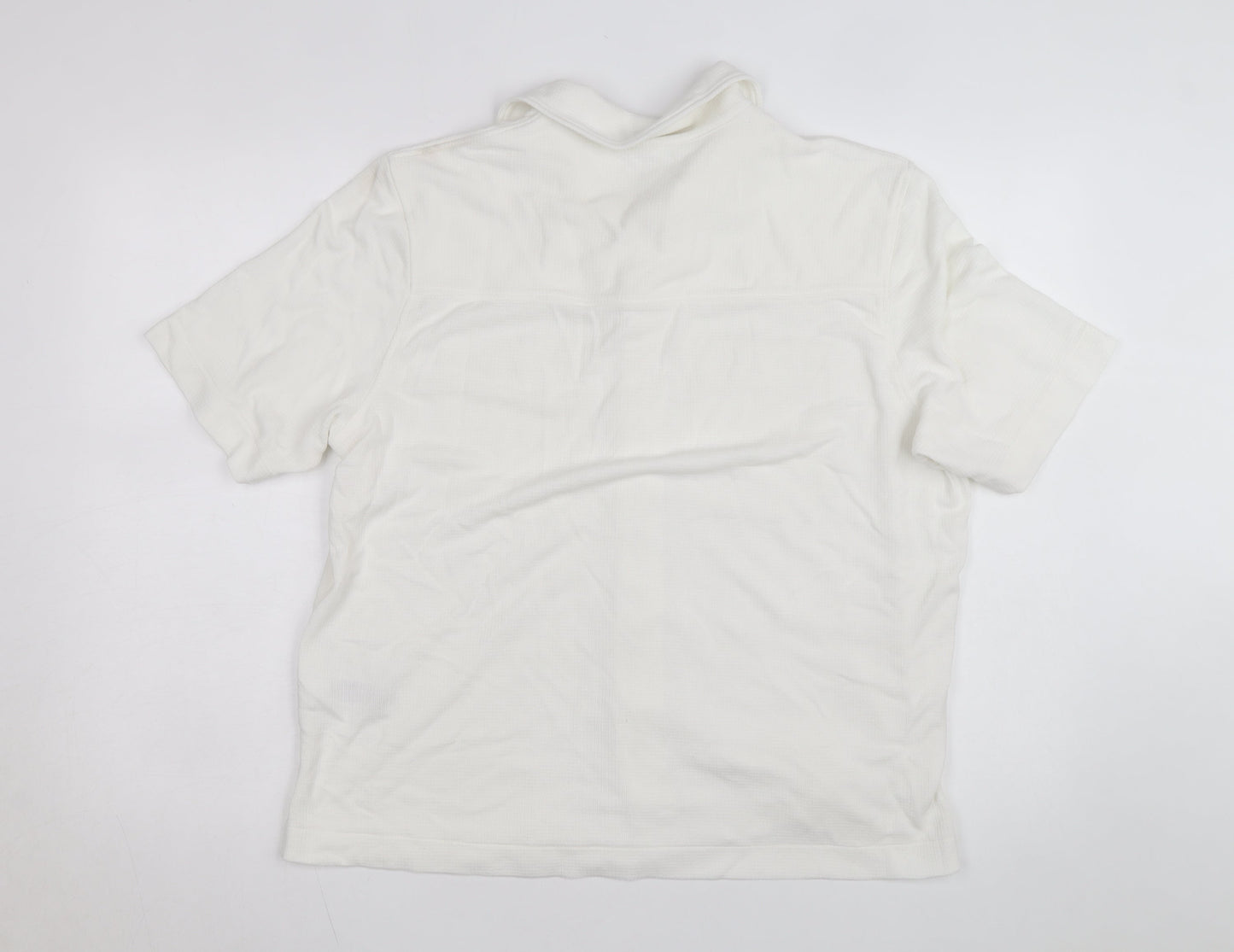 Marks and Spencer Autograph Men's White Regular Fit Button-Up Shirt L