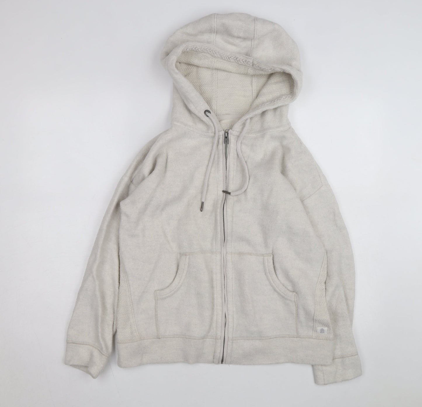 Fat Face Men's Beige Full Zip Hoodie Size M Cotton Knit