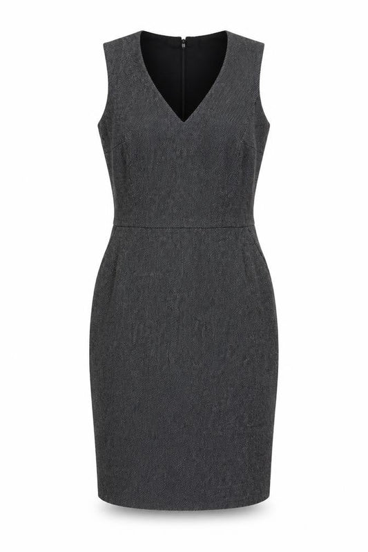 L.K. Bennett Women's Grey Wool Sheath Work Dress Size 8