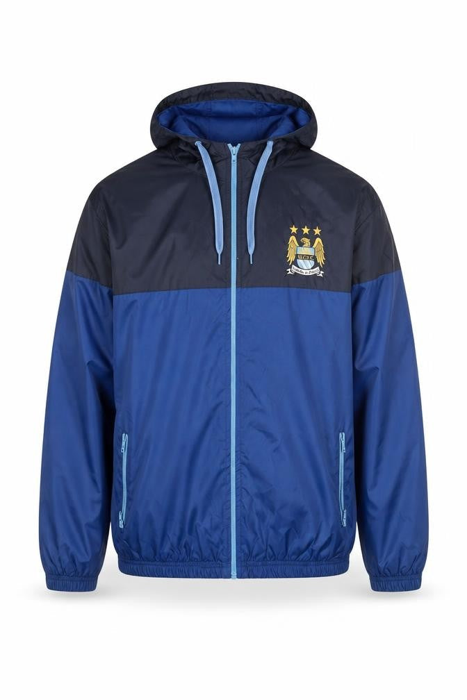 Manchester City Men's Blue 2XL Hooded Windbreaker Jacket