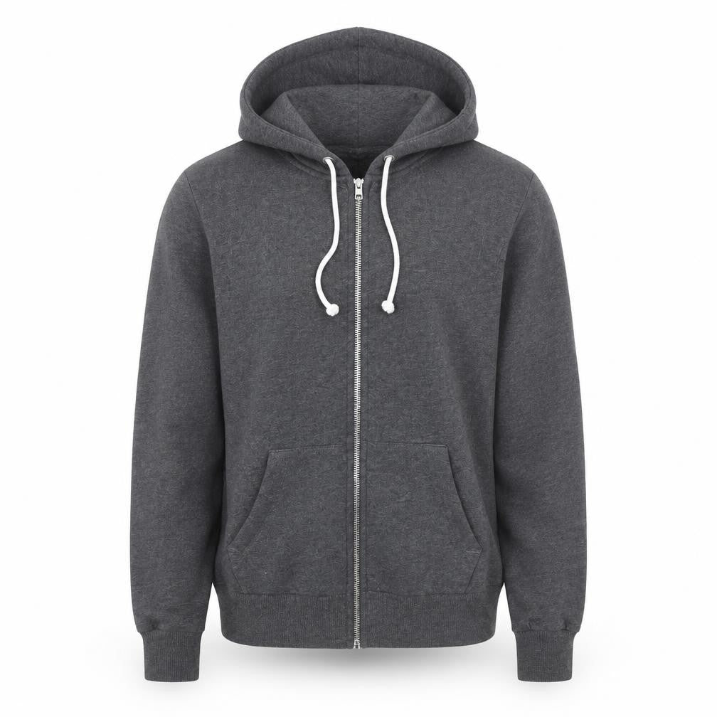 H&M Men’s Grey Full Zip Hoodie Size S Regular Fit Cotton Blend