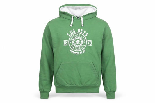 Avomarks Men Green Pullover Hoodie L Hooded French Alps Sweatshirt