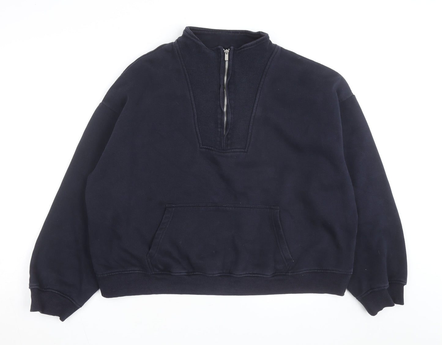 Next Men’s Blue 1/2 Zip Fleece Sweatshirt Size L Regular Fit