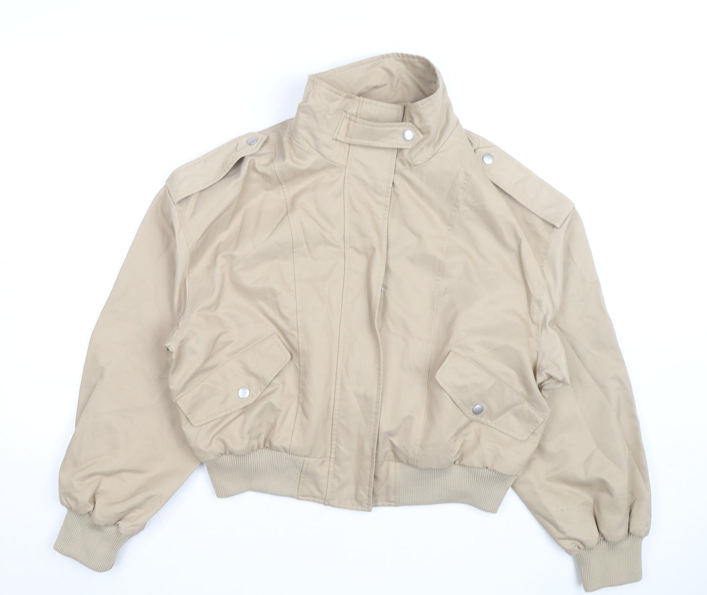 Marks and Spencer Men’s Beige Bomber Jacket M Cotton Blend