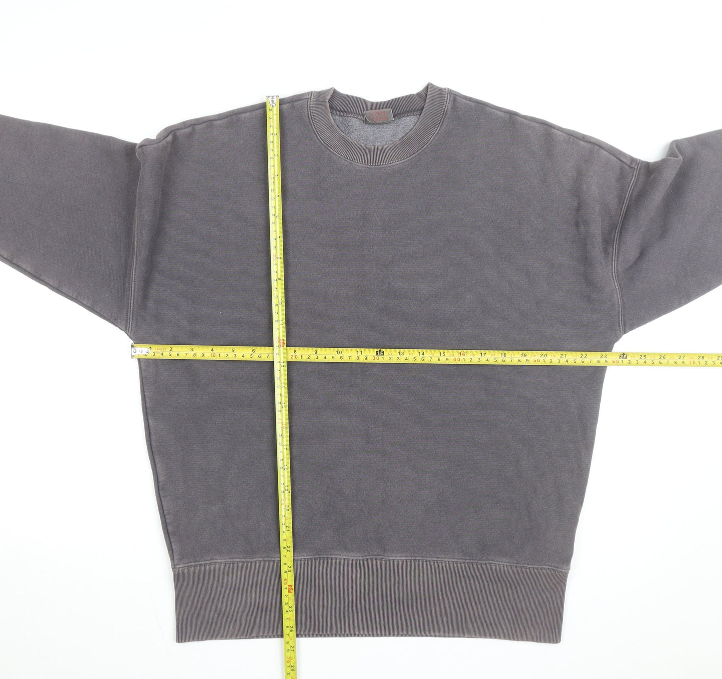 Champion Men's Grey Crew Neck Pullover Sweatshirt Size S
