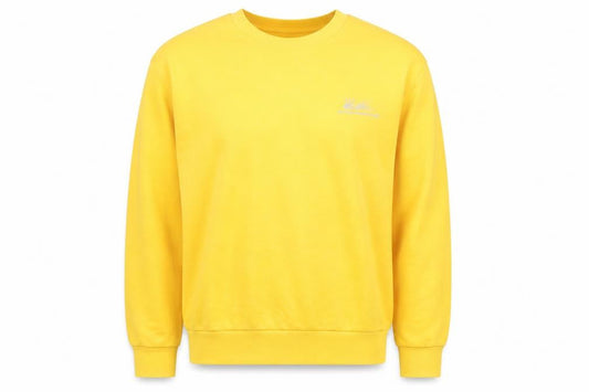 Zara Men's Yellow Cotton Crew Neck Pullover Sweatshirt M