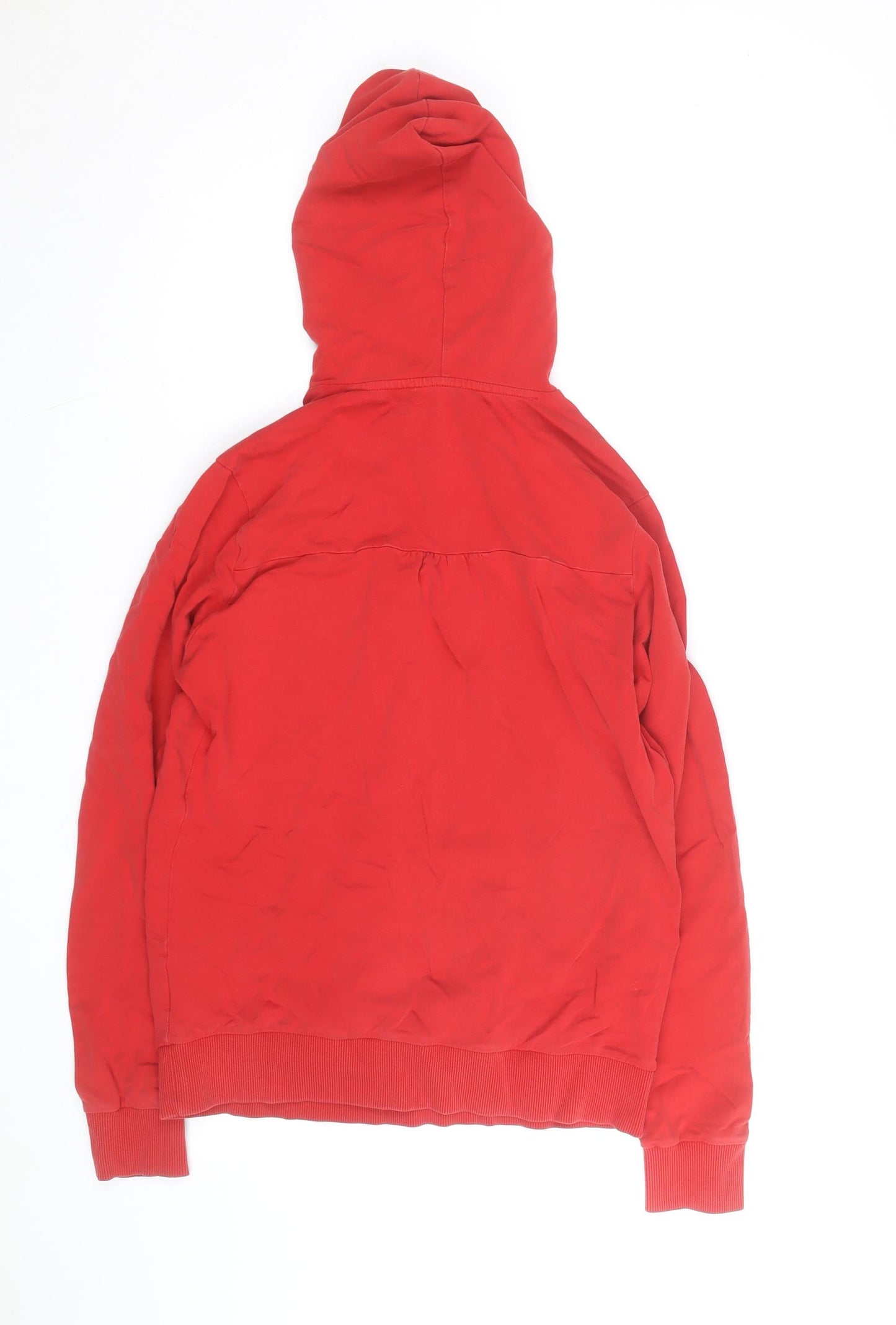 Nike Boys Red Pullover Hoodie Size M Logo Print Cotton Blend