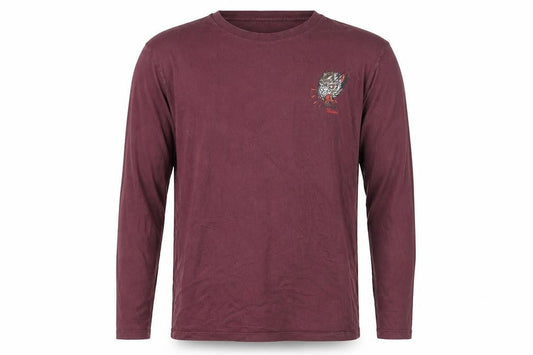 Next Men’s Red Long Sleeve Regular Fit Cotton Wolf Top Size L