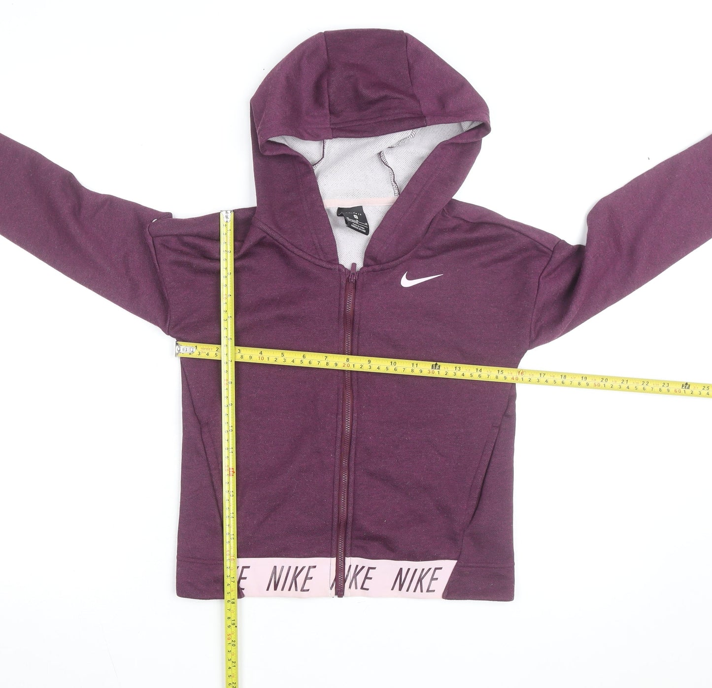 Nike Womens Purple Dri-FIT Full Zip Hoodie Size M