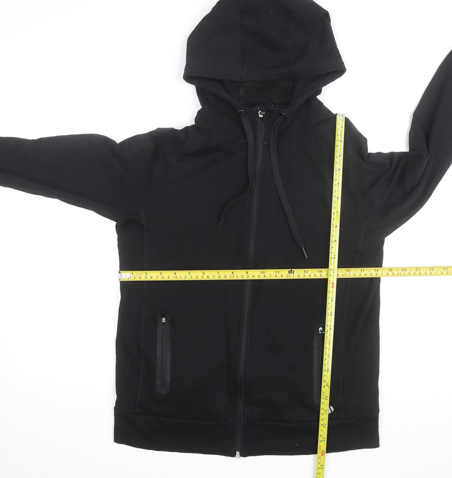 Marks and Spencer Mens Black Full Zip Hoodie Size L Regular Fit