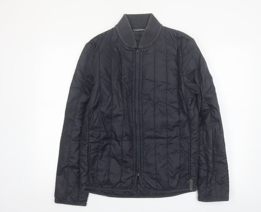 DKNY Jeans Men's Blue Quilted Nylon Jacket Size S