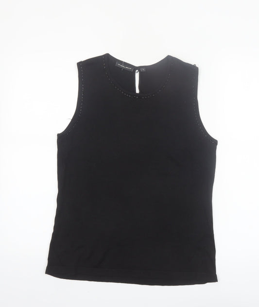 Twilfit Women's Black Cotton Viscose Tank Top L