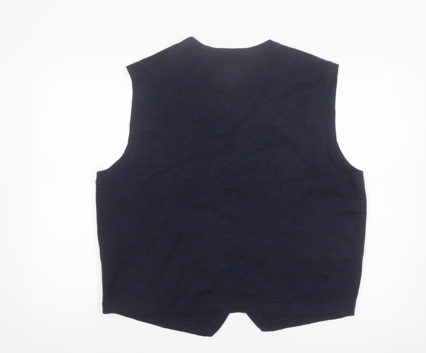 Joseph Abboud Men's Blue Wool Blend XL Sleeveless Vest Jumper
