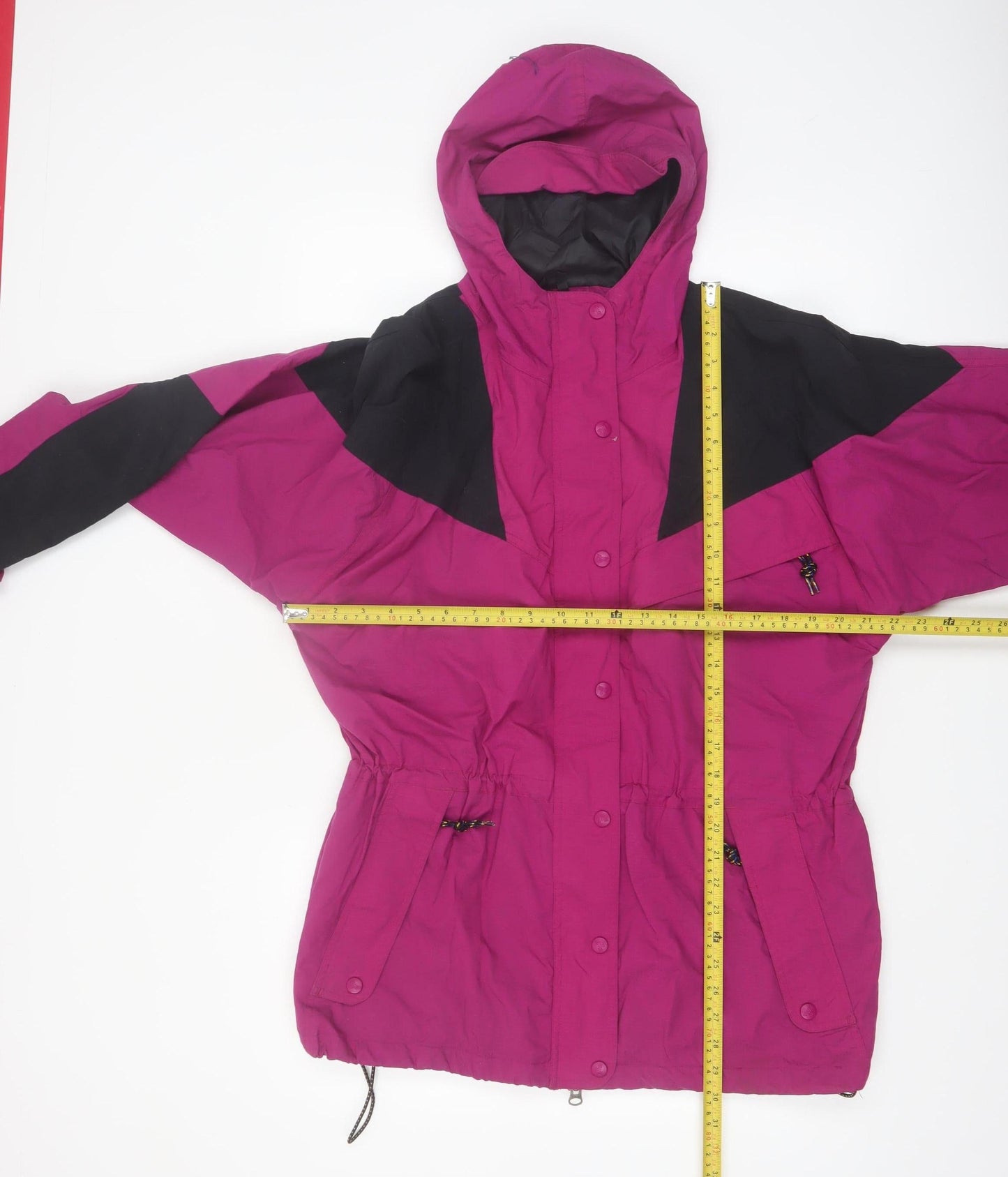 Eastern Mountain Sports Women's Pink Black Hooded Anorak Jacket Size S