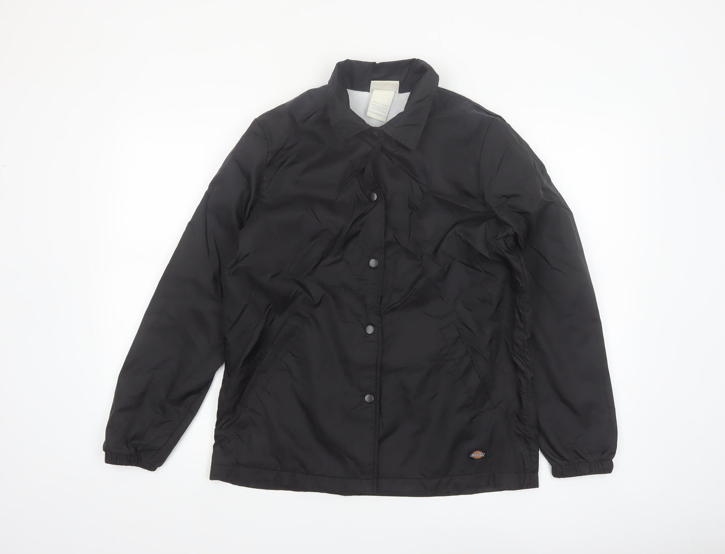 Dickies Womens Black Nylon Coach Jacket S Casual Workwear Style