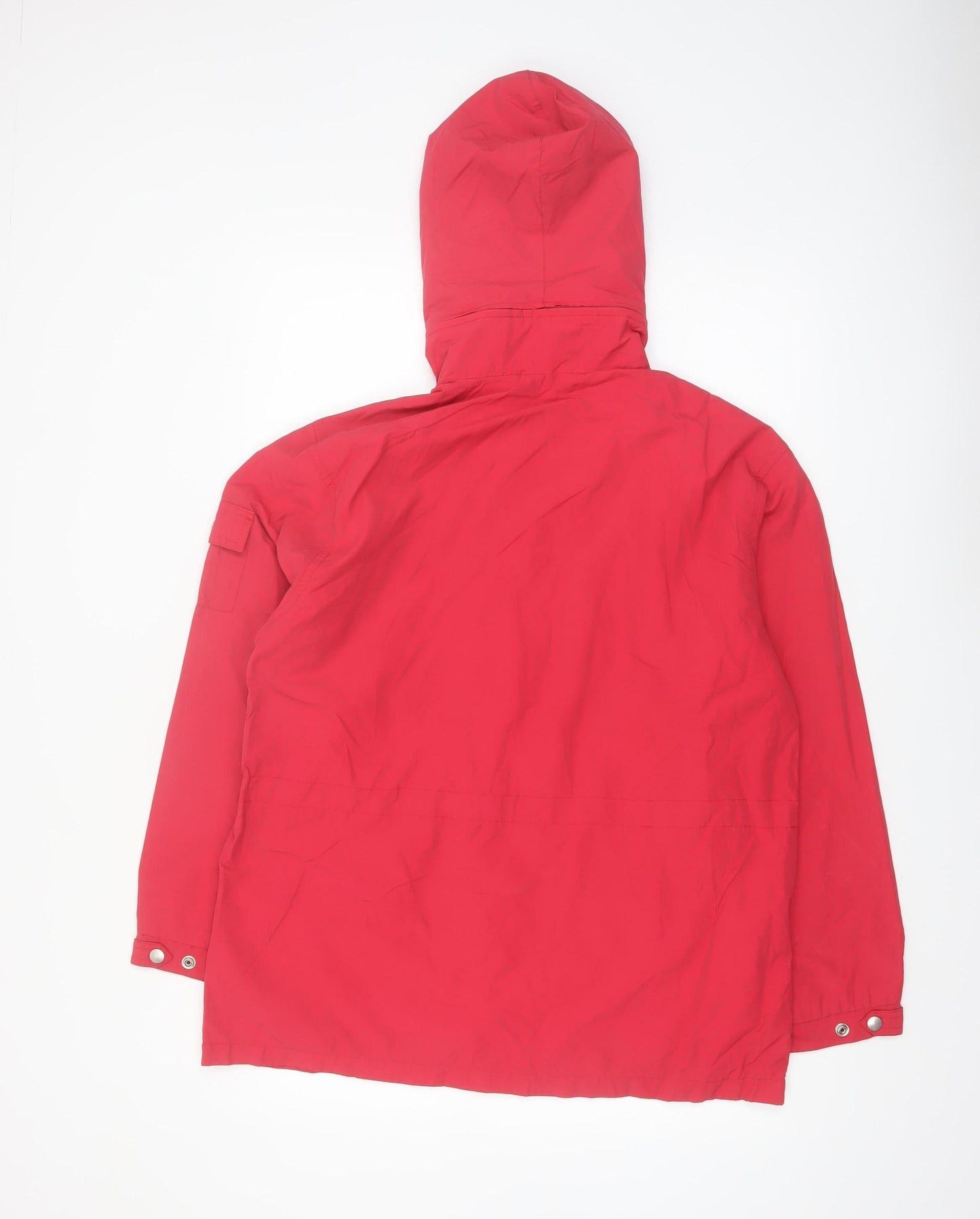 Cherokee Women Red Hooded Anorak Jacket L Lightweight Casual