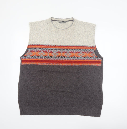 Pierre Cardin Men’s Multicoloured Fair Isle Wool Vest L