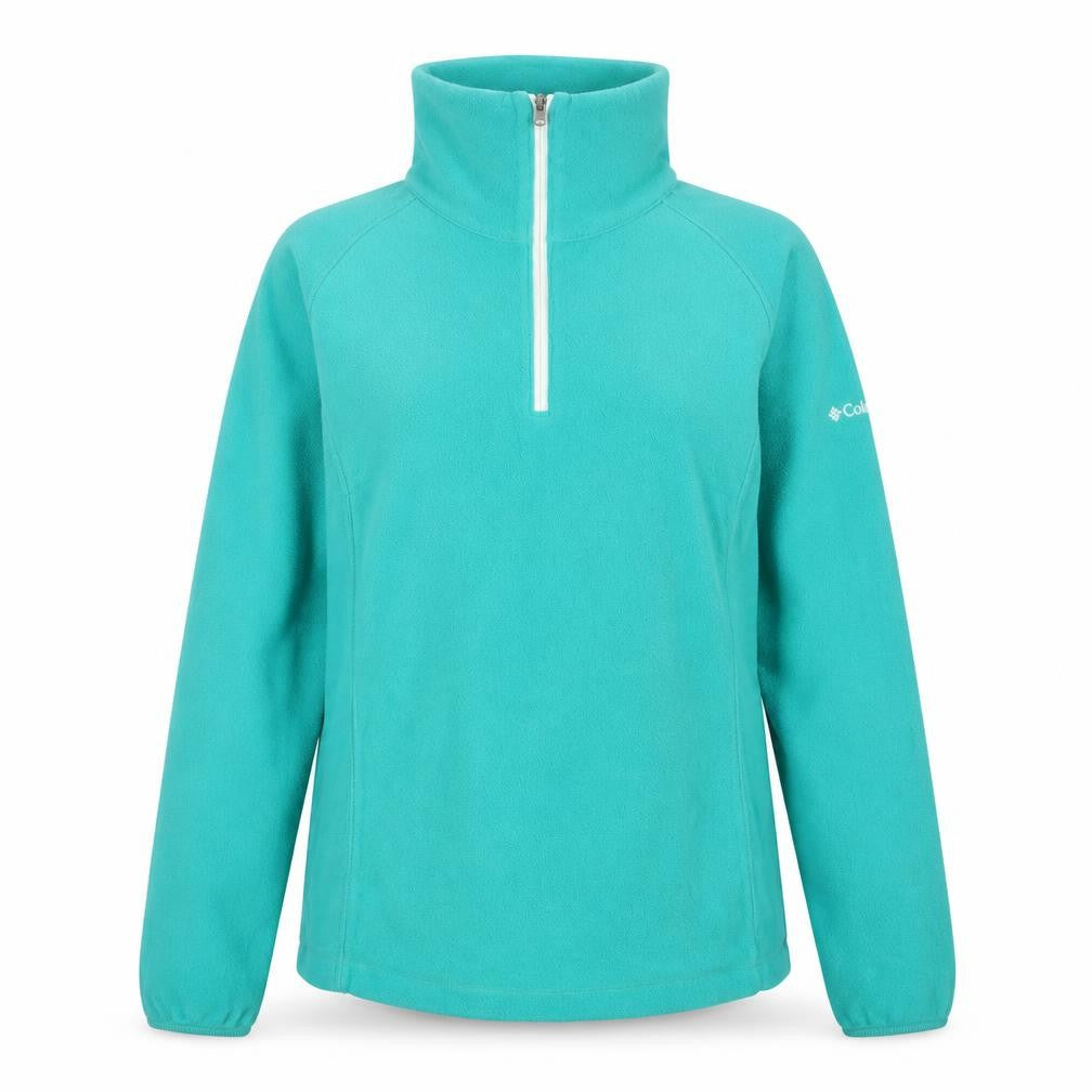 Columbia Women Teal Fleece 1/4 Zip Pullover Sweatshirt Size M
