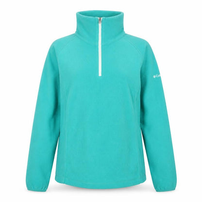 Columbia Women Teal Fleece 1/4 Zip Pullover Sweatshirt Size M