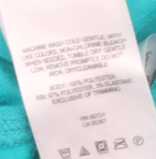 Columbia Women Teal Fleece 1/4 Zip Pullover Sweatshirt Size M