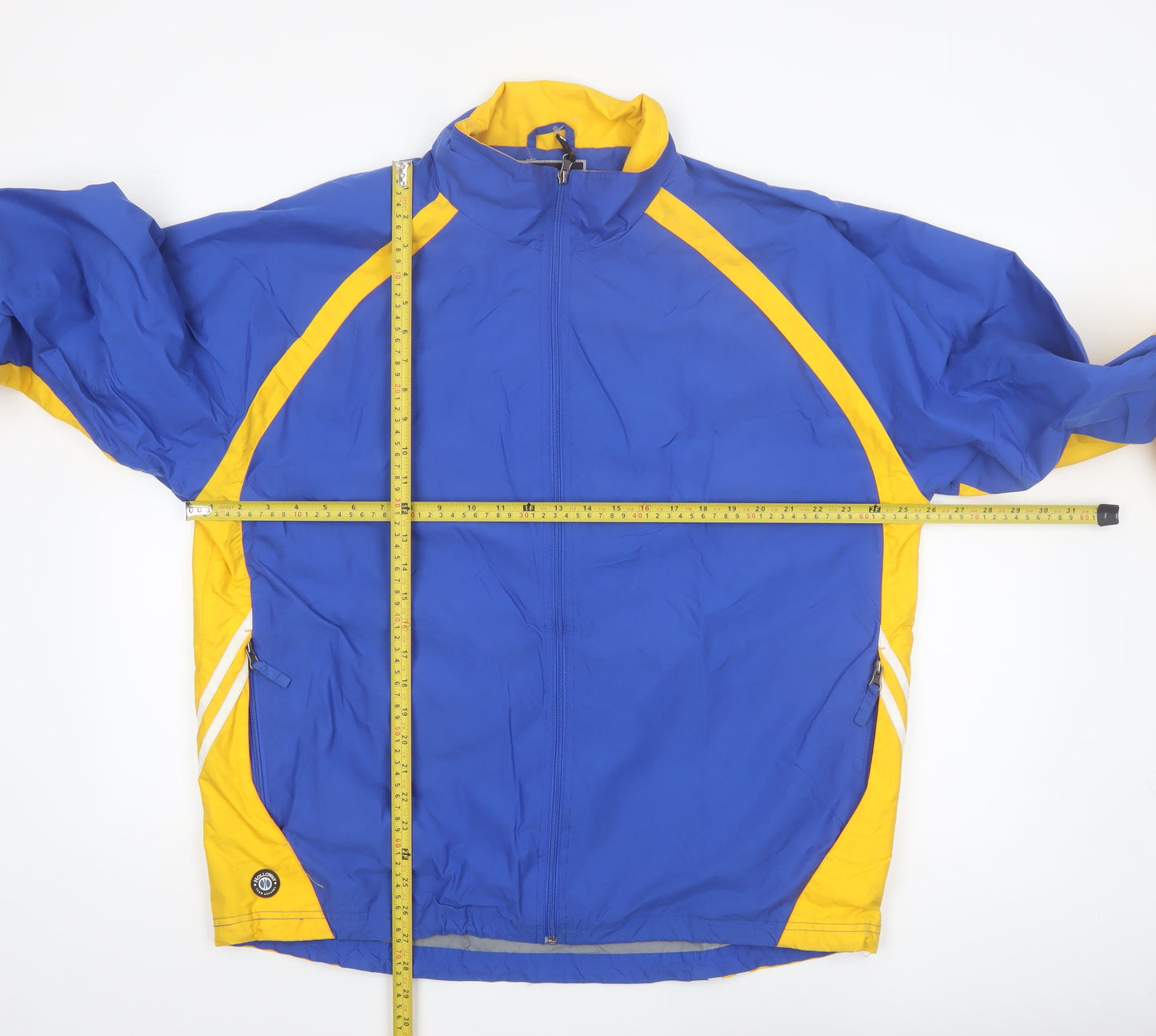 Holloway Men's Blue & Yellow Windbreaker Jacket Size L Sports Style