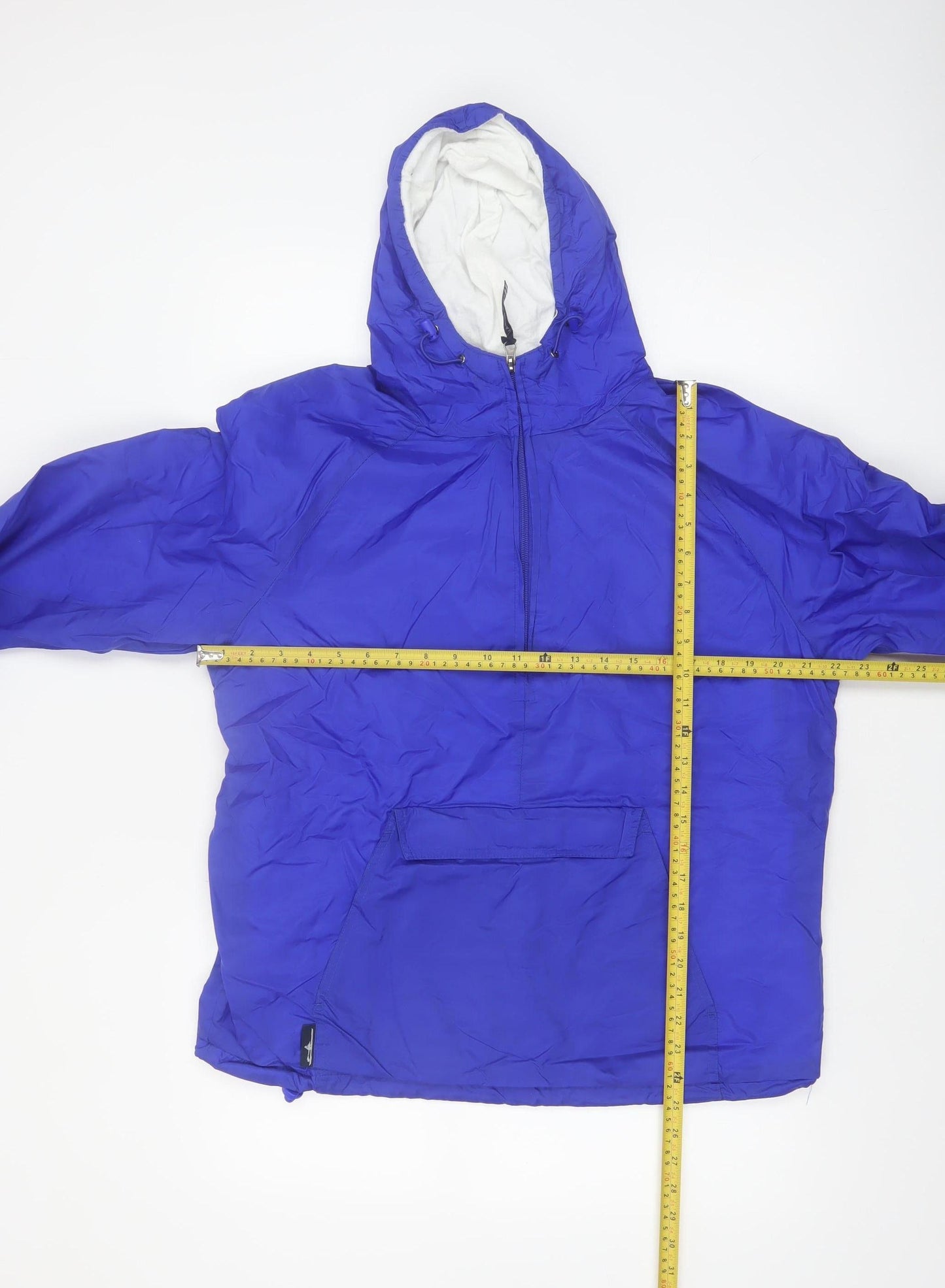 Charles River Apparel Men's Blue Anorak Windproof Hooded Jacket Size S