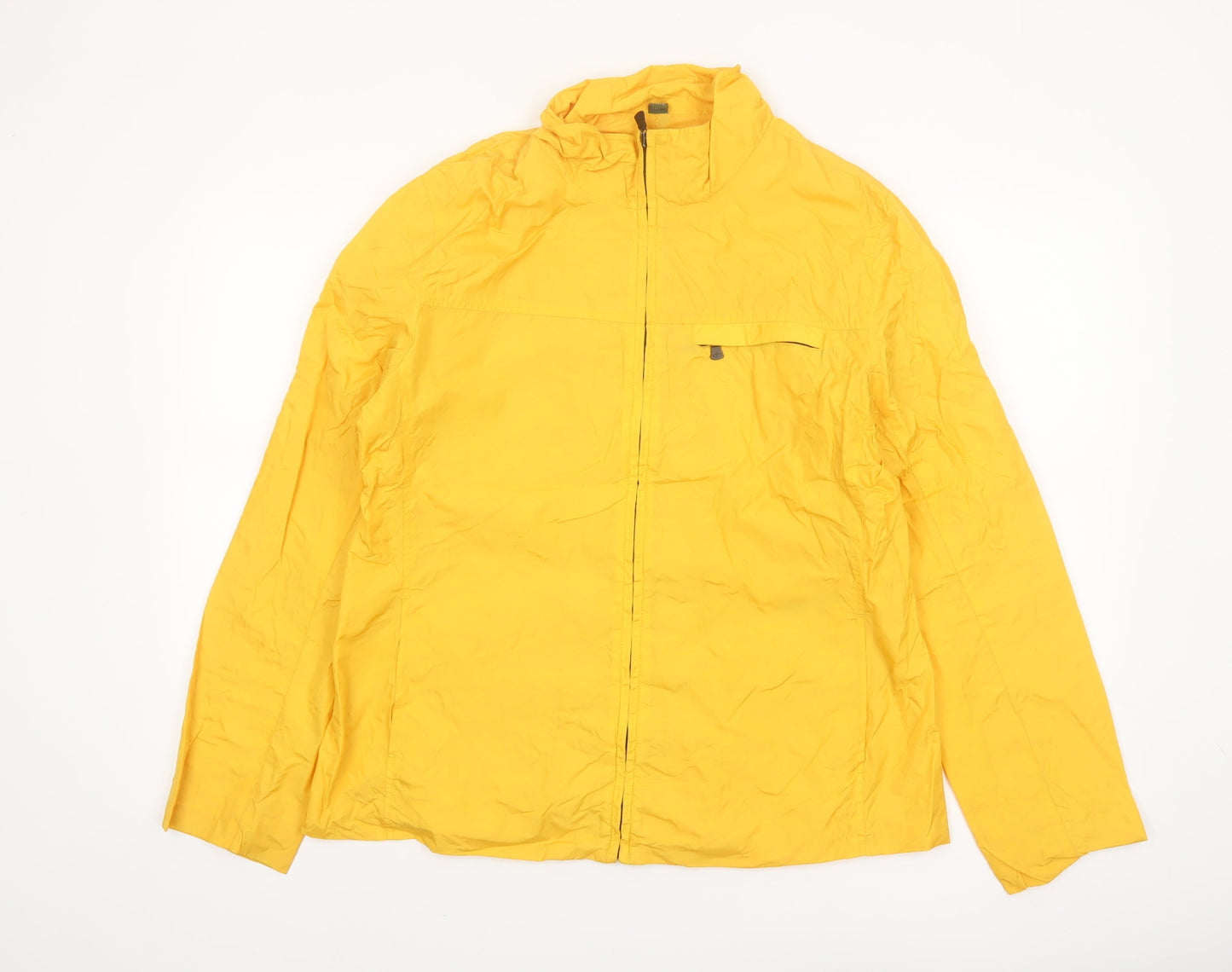 Dockers Womens Yellow XL Windbreaker Lightweight Jacket