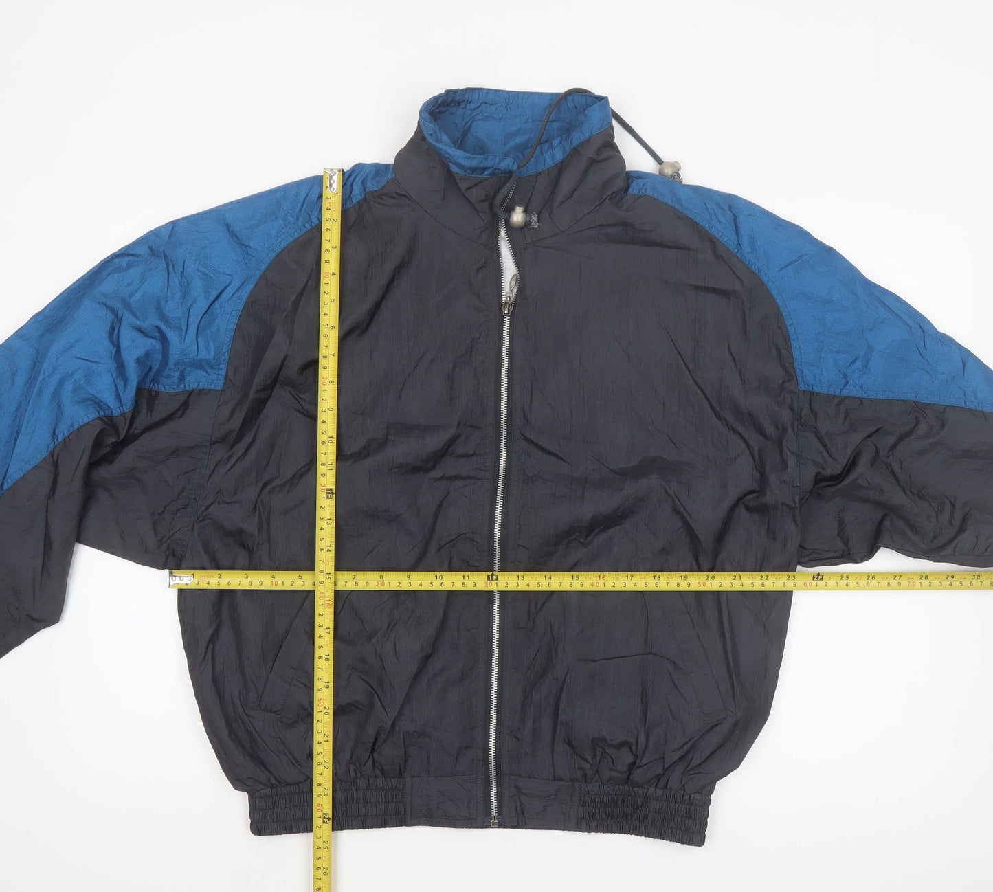 San Francisco Sport Men's Blue Black L 90s Windbreaker Jacket