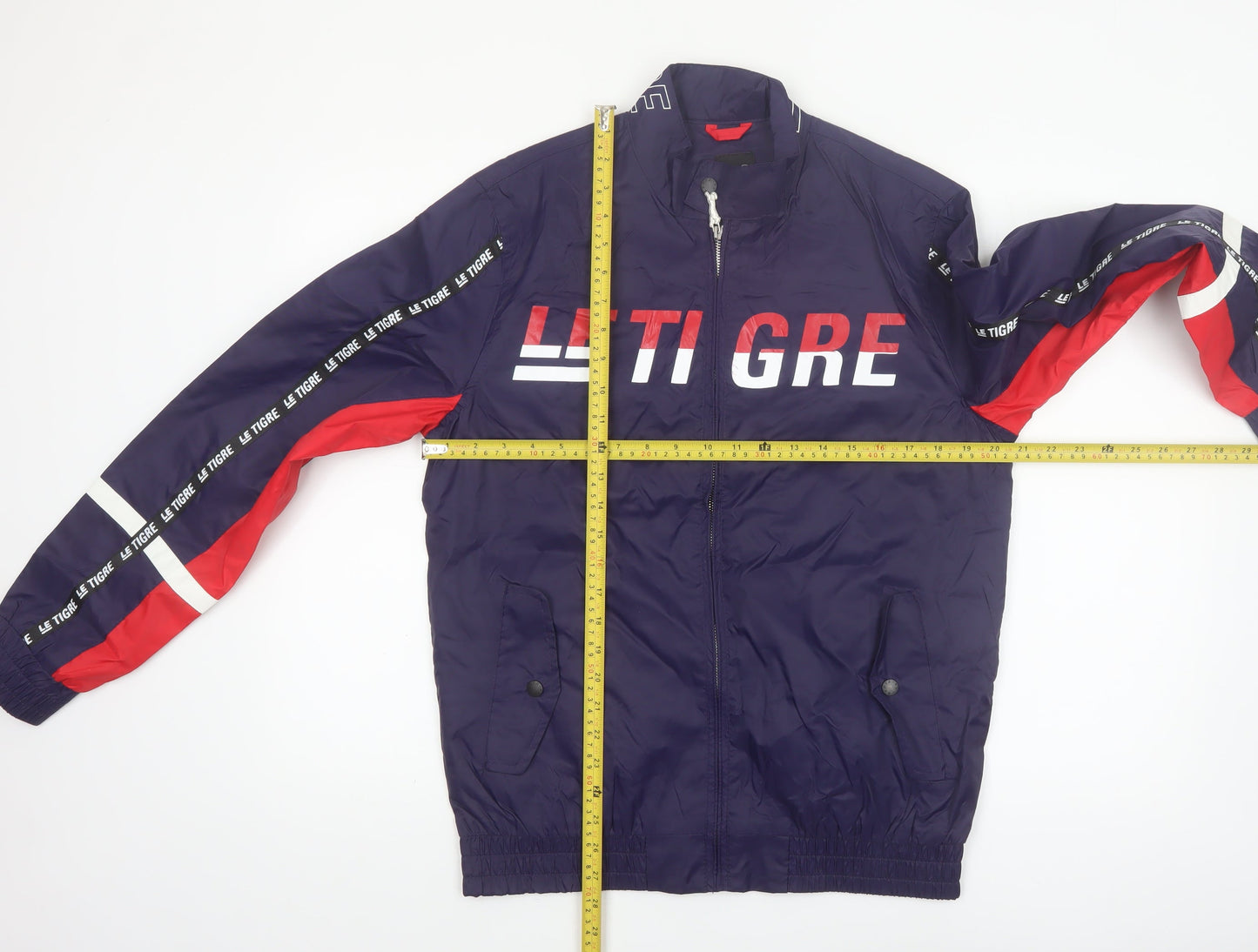 Le Tigre Men's Blue M Windbreaker Jacket Lightweight Casual