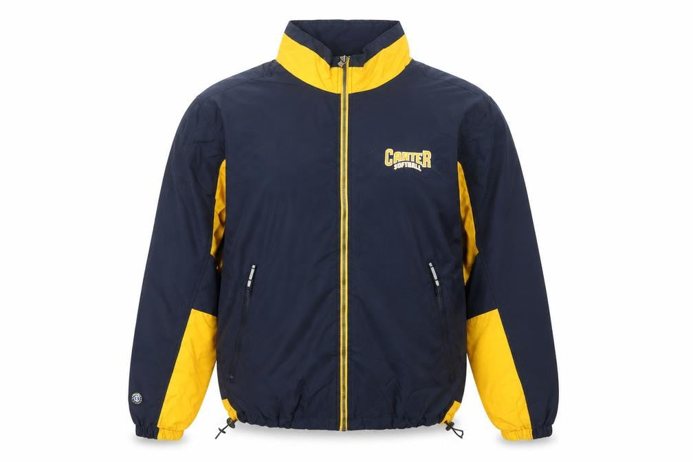 Holloway Men's Blue Yellow Windbreaker Jacket Medium Sports Full Zip