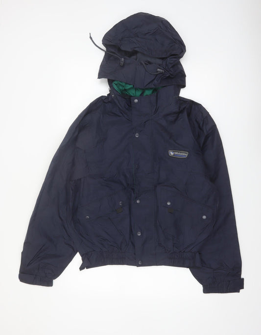 Wetskins Men's Blue Waterproof Hooded Rain Jacket Size S