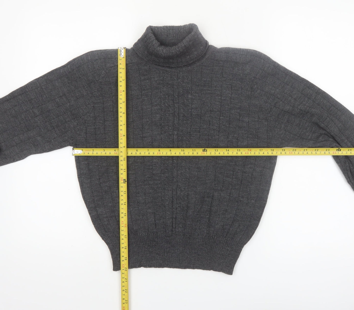 Liz Claiborne Women’s Grey Wool Roll Neck Petite Jumper Size S